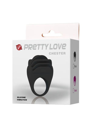 Pretty Love Vibrating Cock Ring Chester Black