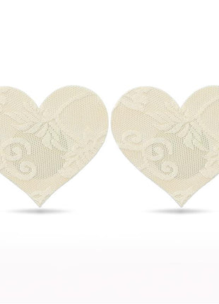 Pack Nipple Covers Flower and Heart Beige