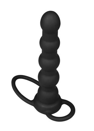 Butt Plug Double Prober with Vibration Black