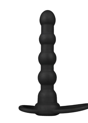 Butt Plug Double Prober with Vibration Black