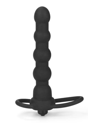 Butt Plug Double Prober with Vibration Black