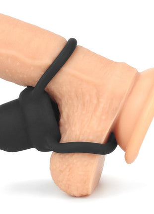 Butt Plug Double Prober with Vibration Black