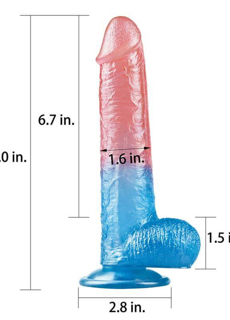 Dildo Dazzle Studsv 9 Pink and Blue