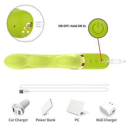 Inflatable Rabbit Vibrator Green