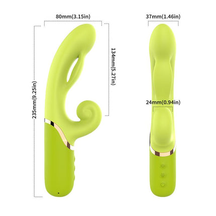 Inflatable Rabbit Vibrator Green