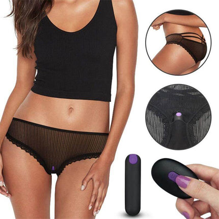 Vibrating Panty iJoy remote control lace briefs with hidden 3-inch USB rechargeable waterproof bullet