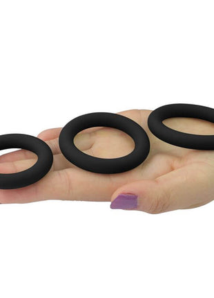 Pack of 3 Penis Ring Power Plus Black