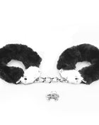 Furry Metal Handcuffs Black