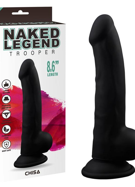 Dildo Trooper 8 Liquid Silicone Black