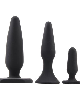 3 Pack Anal Traimer Kit Silicone Black