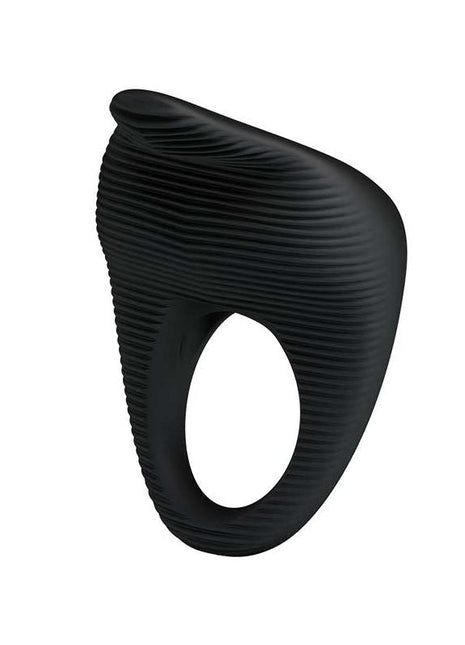Vibrating Cock Ring Thimble Black