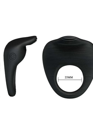 Vibrating Cock Ring Thimble Black