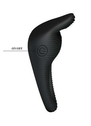 Vibrating Cock Ring Thimble Black