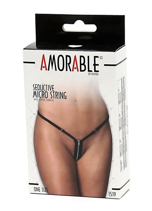 Micro Thong with Zip One Size