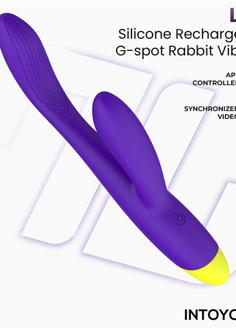 Lyra G Spot Rabbit Vibrator with App Purple