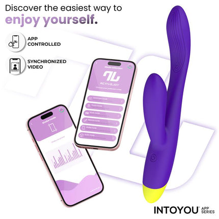 Lyra G Spot Rabbit Vibrator with App Purple