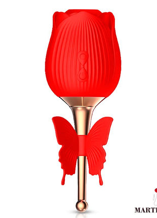Rose with Suction and Vibrating Butterfly