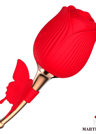 Rose with Suction and Vibrating Butterfly