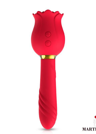 Rose with Suction and Vibe 2 in 1