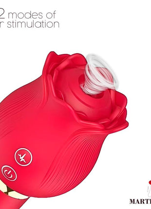 Rose with Suction and Vibe 2 in 1