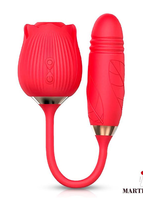 Airflow Rose and Thrusting Stimulator Egg USB