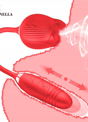 Airflow Rose and Thrusting Stimulator Egg USB