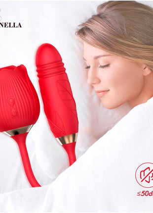Airflow Rose and Thrusting Stimulator Egg USB