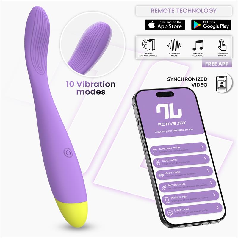 Neya G Spot Vibrator with App Purple