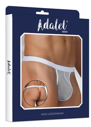 Titan Fishnet Thong One Size White
