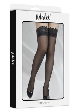 Posy Stockings Silicone Straps Black One Size