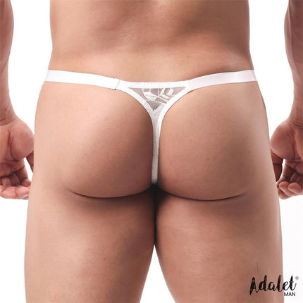 Luca Lace Thong White