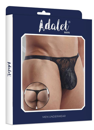 Luca Lace Thong Black