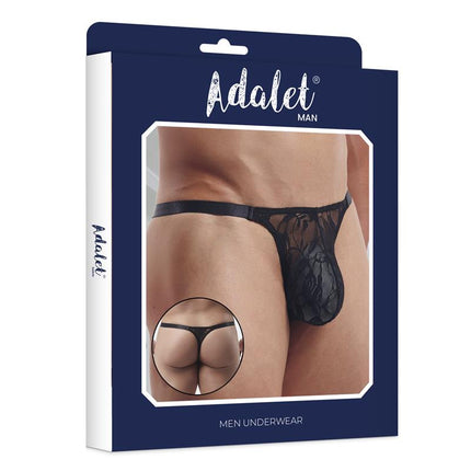 Luca Lace Thong Black