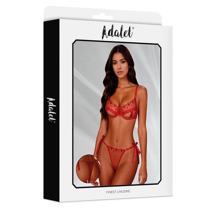 Edwina Set Bra and Thong Red