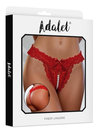 Juliette Red Panty with Pearls