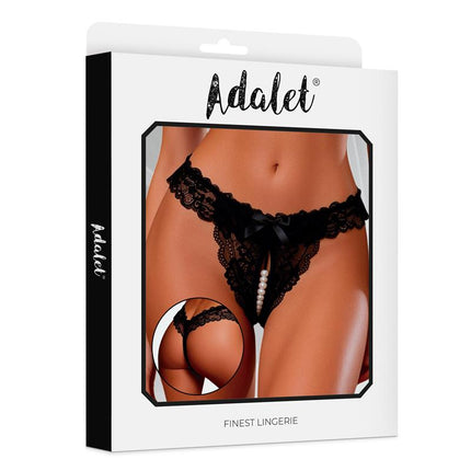 Juliette Black Panty with Pearls
