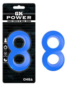 Duo Cock 8 Ball Ring Blue