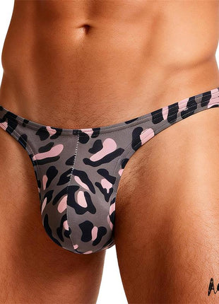 John Thong Low Rise Grey Leopard