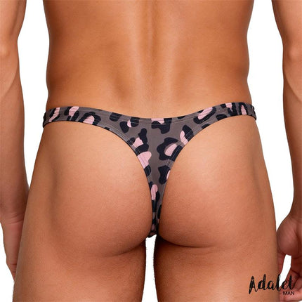 John Thong Low Rise Grey Leopard