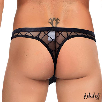 Enzo Mesh Thong Black