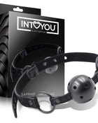 Breathable Gag Ball Sapphire Vegan Leather