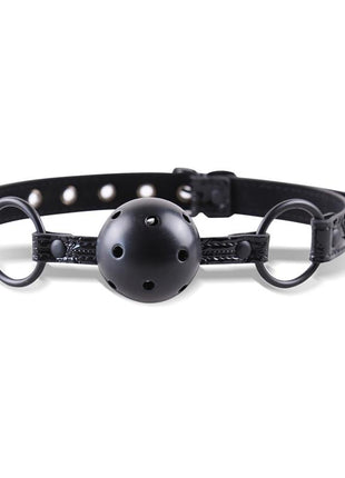 Breathable Gag Ball Sapphire Vegan Leather