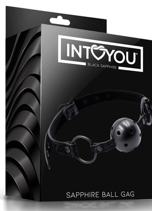 Breathable Gag Ball Sapphire Vegan Leather