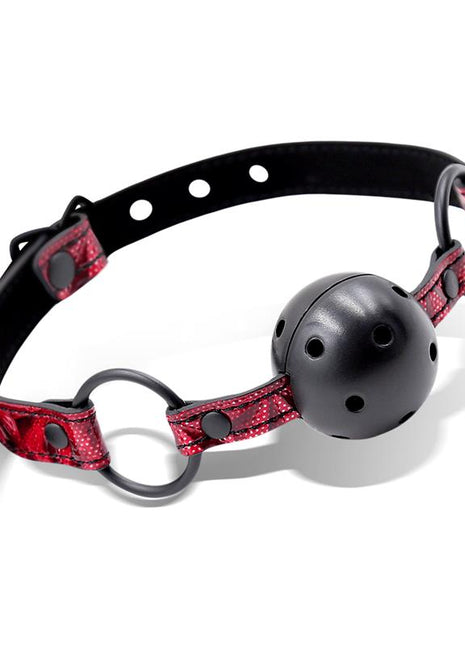 Breathable Gag Ball Diamond Vegan Leather