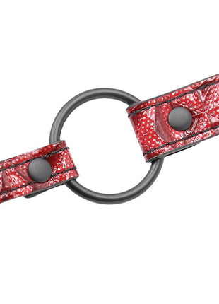 Breathable Gag Ball Diamond Vegan Leather