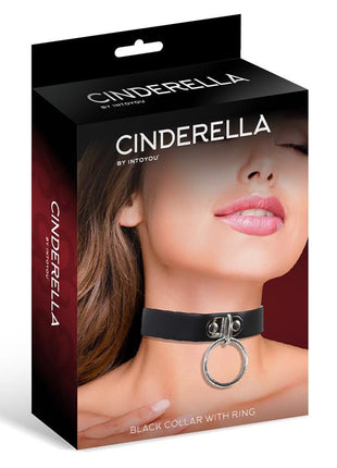 Collar with Ring Vegan Leather One Size