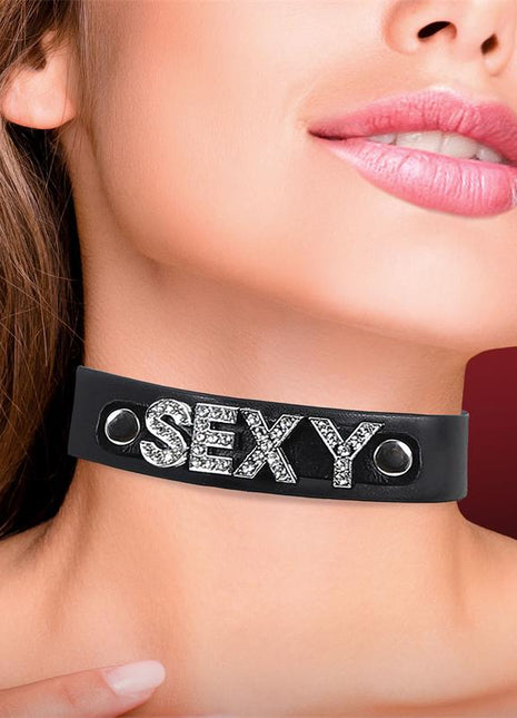 Collar Vegan Leather Sexy One Size