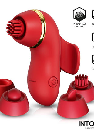 Beeny Stimulator with 4 Caps Suction Tapping Tickling and Licking