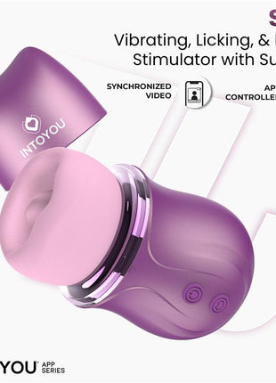Suvi Stimulator with Licking Biting Suction and Vibration USB C with APP
