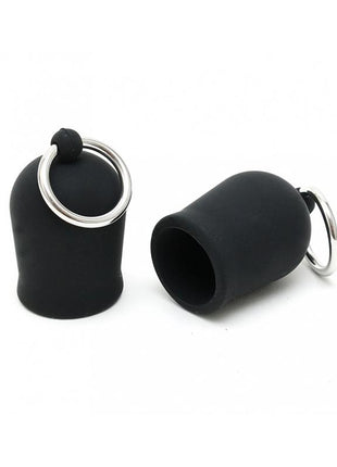 Nippe Suckers with Ring Silicone Black